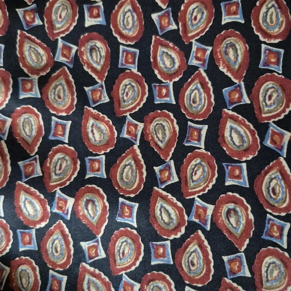 VTG 90s Chiamare Silk Paisley Print Vest Mens M Button Front Adjustable Tie Back - Picture 5 of 7